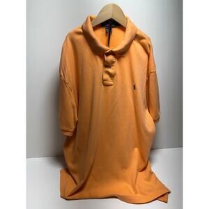 Polo By Ralph Lauren Men’s XL Peach Short Sleeve Golf Preppy Blue Pony Logo